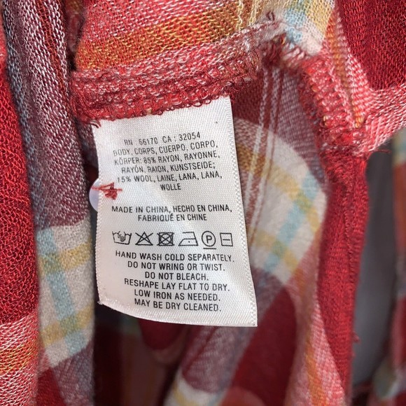 Womens Size XS Akem + Kin Anthropologie Plaid Tunic EUC - Picture 3 of 5